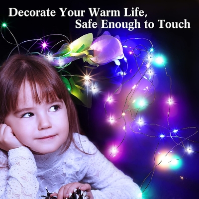 5m Multi Color Silver Copper Wire Led String Lights For Christmas Wedding Party