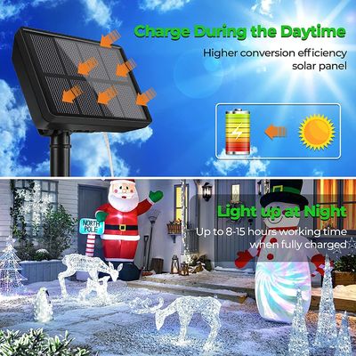 Waterproof 60m Solar Christmas String Lights 600 LED Outdoor Cold White
